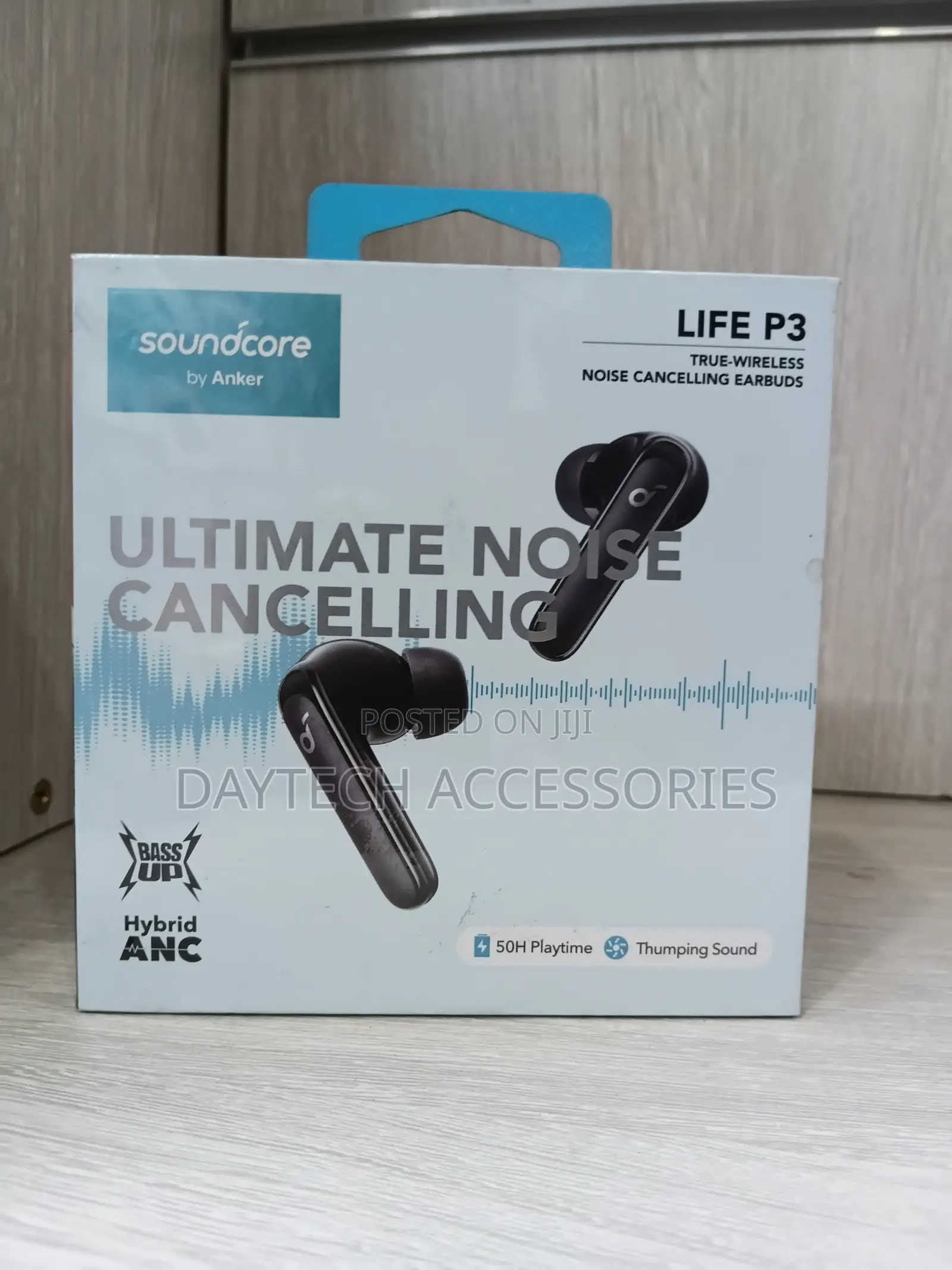 These Are Anker Soundcore Life P3 Earbuds With ANC.