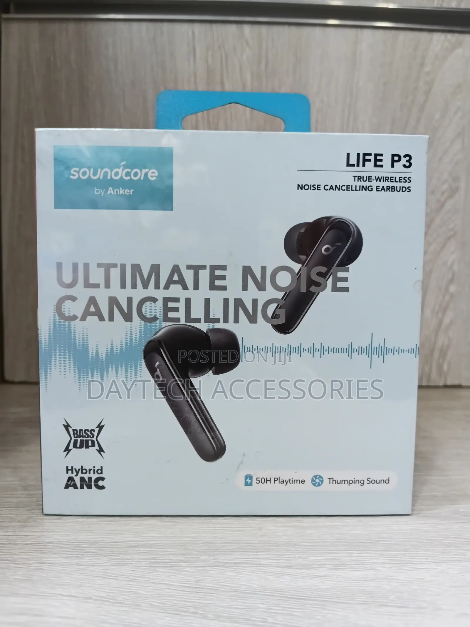 These Are Anker Soundcore Life P3 Earbuds With ANC.
