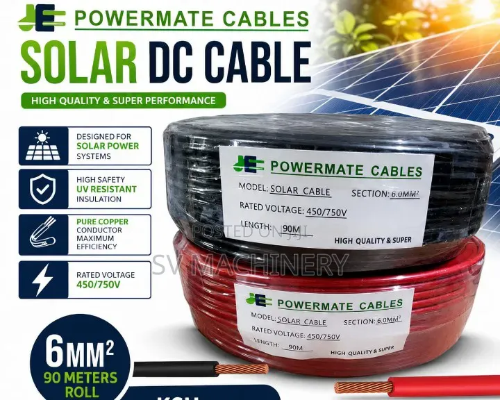 Heavy Duty Solar Dc Cable 6.0mm 90M