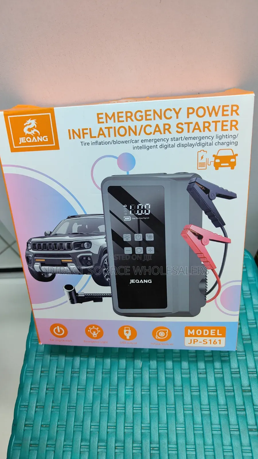 Portable 12V Car Battery Jump Starter Emergency Kit