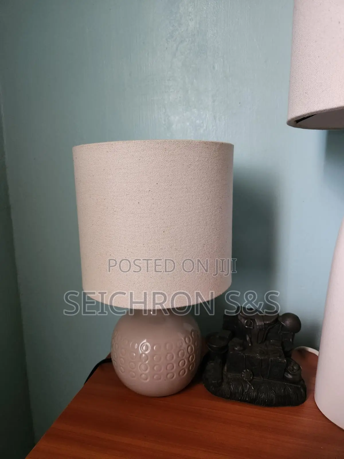 Ceramic Table Lamp — Ball Base — New Shade — Nairobi