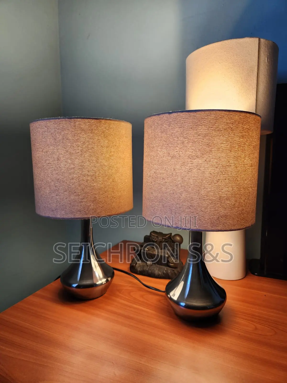 Chrome Pair Touch Lamps