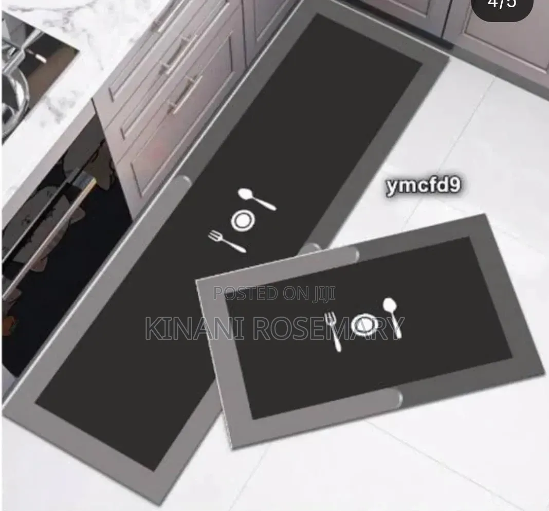 2-Piece Non-Slip Kitchen Mat Set – Modern Absorbent Floor Rugs