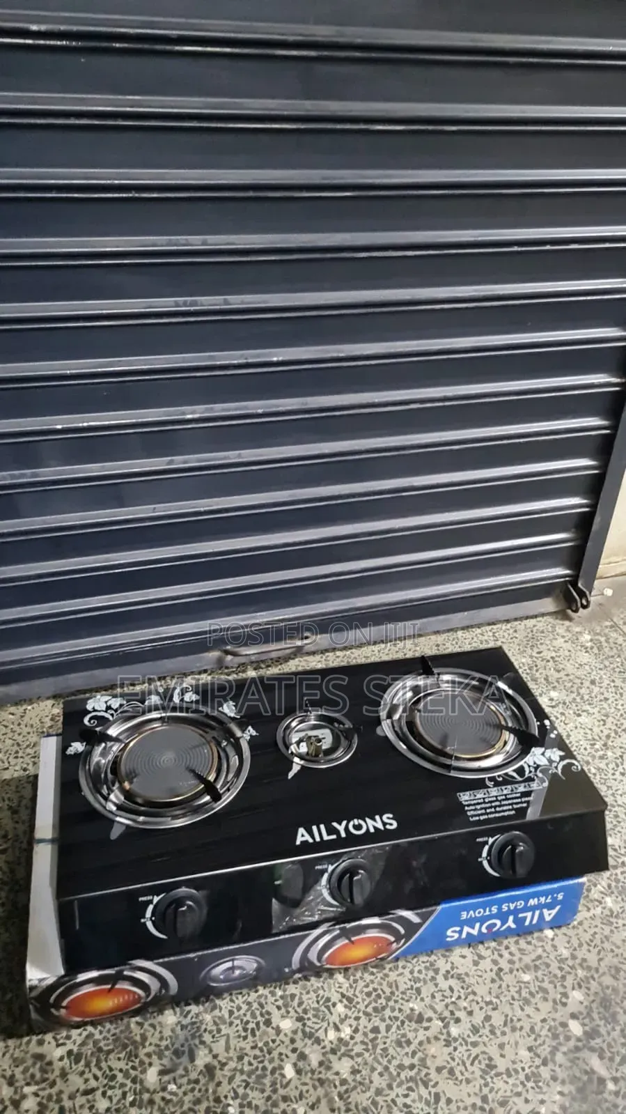 AILYONS Efficient 3Burner Glass Top Gas Cooker Infrared Double Burner