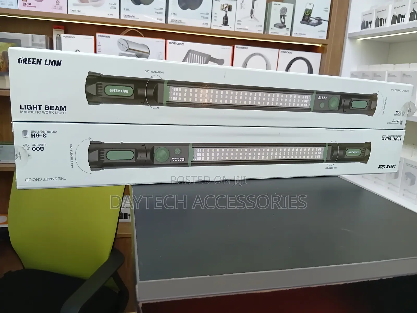 This Is a Green Lion Light Beam Magnetic Work Light