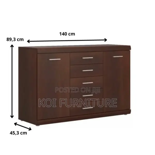 Office Cabinet; Brown Modern Class Office Storage Credenza