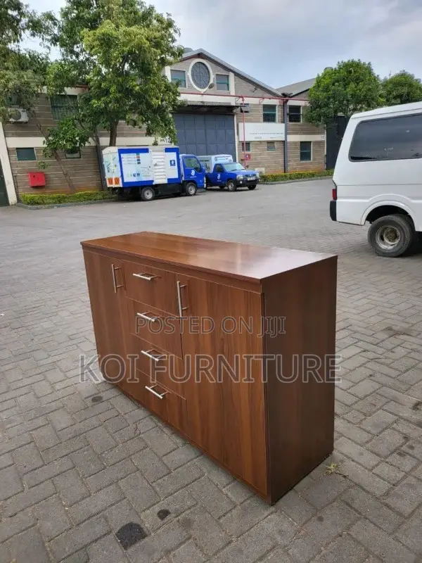 Office Cabinet; Brown Modern Class Office Storage Credenza