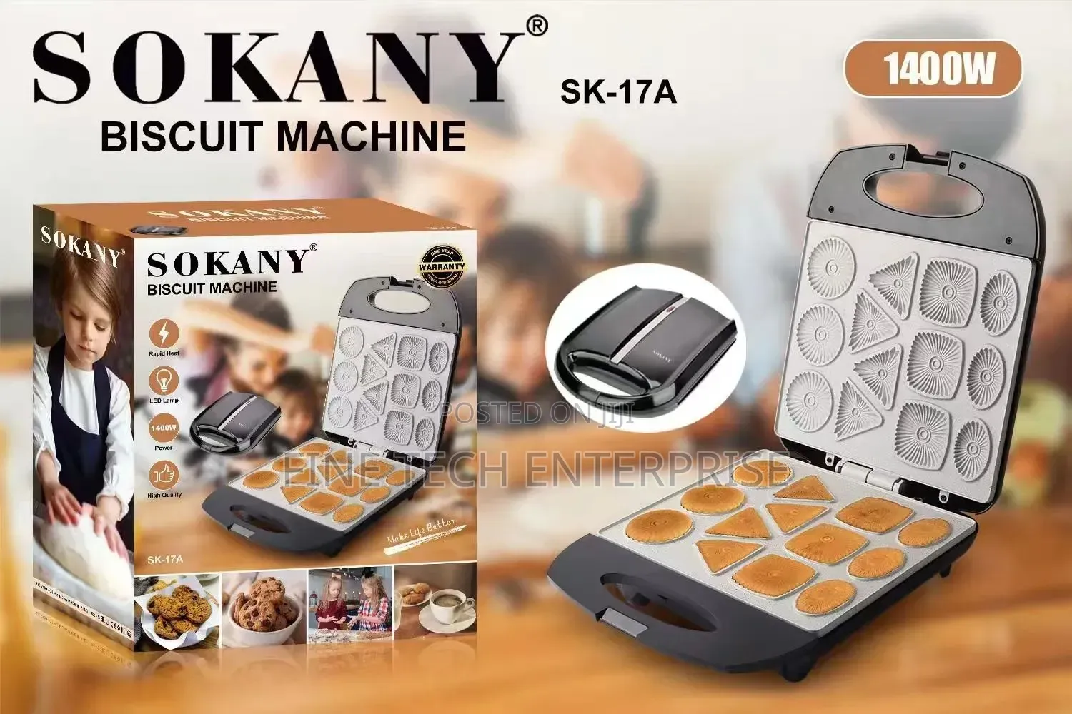 Sokany 1400W Electric Cake Biscuit Machine