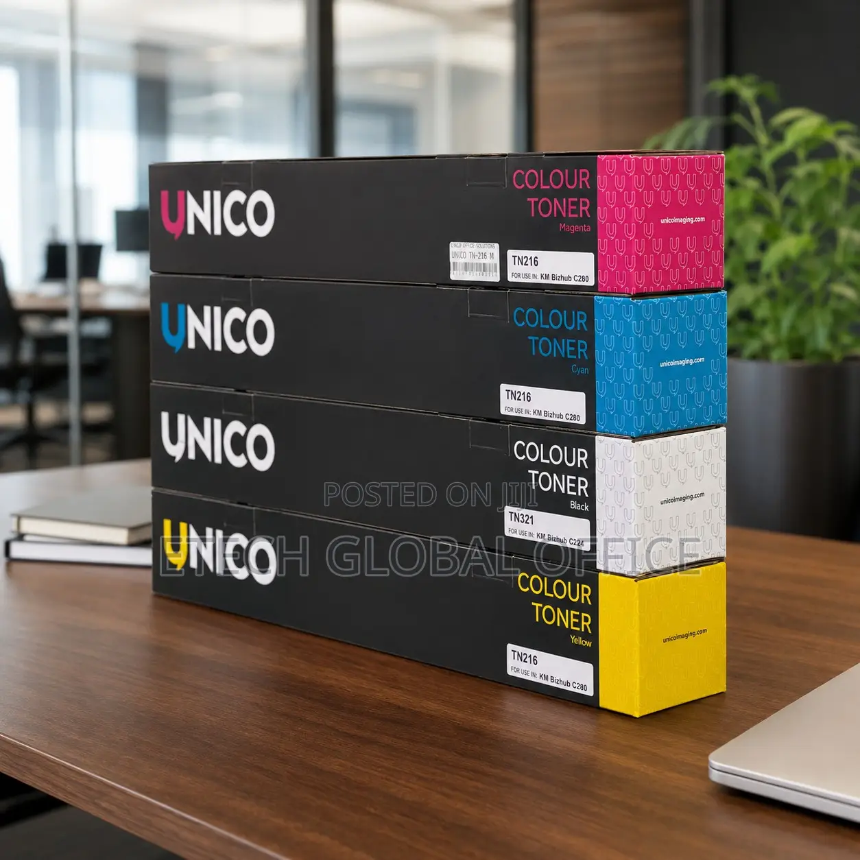 Unico TN-216 CMYK Toner Cartridge Set