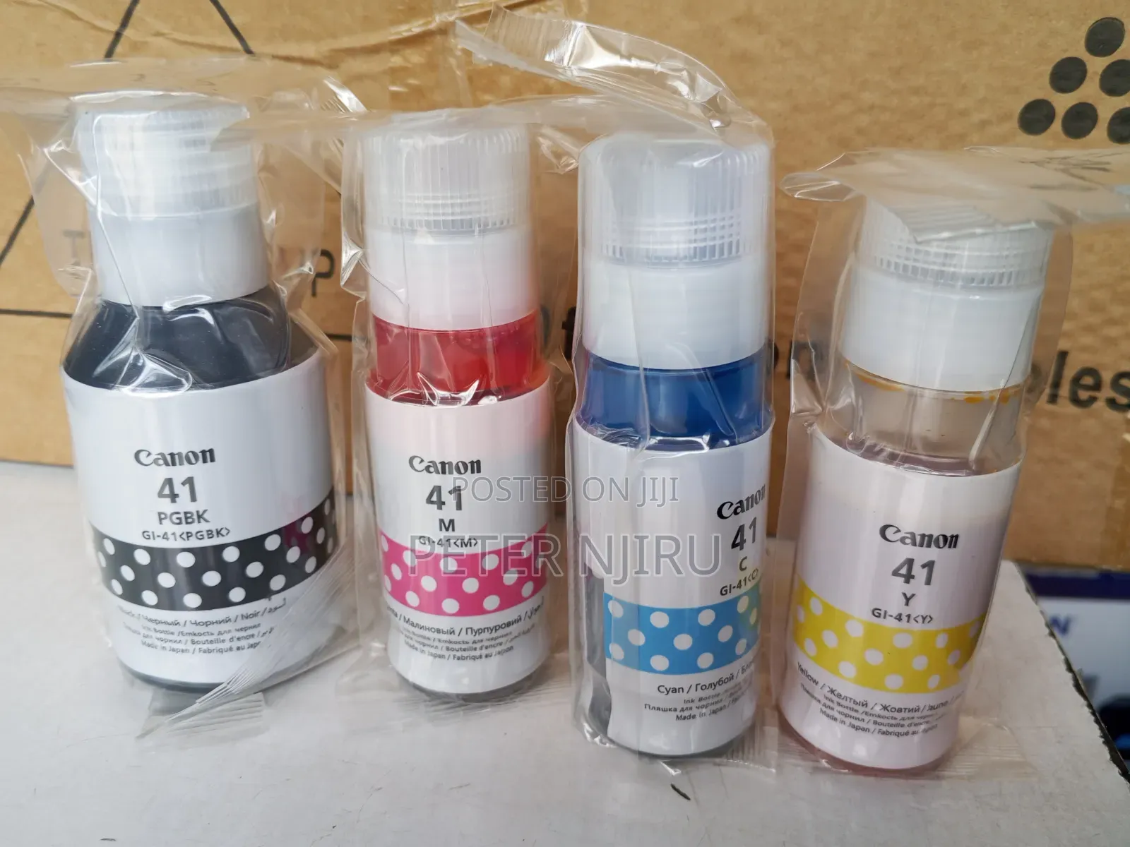 Canon Ink Bottle GI-41 Magenta Cyan Yellow Black