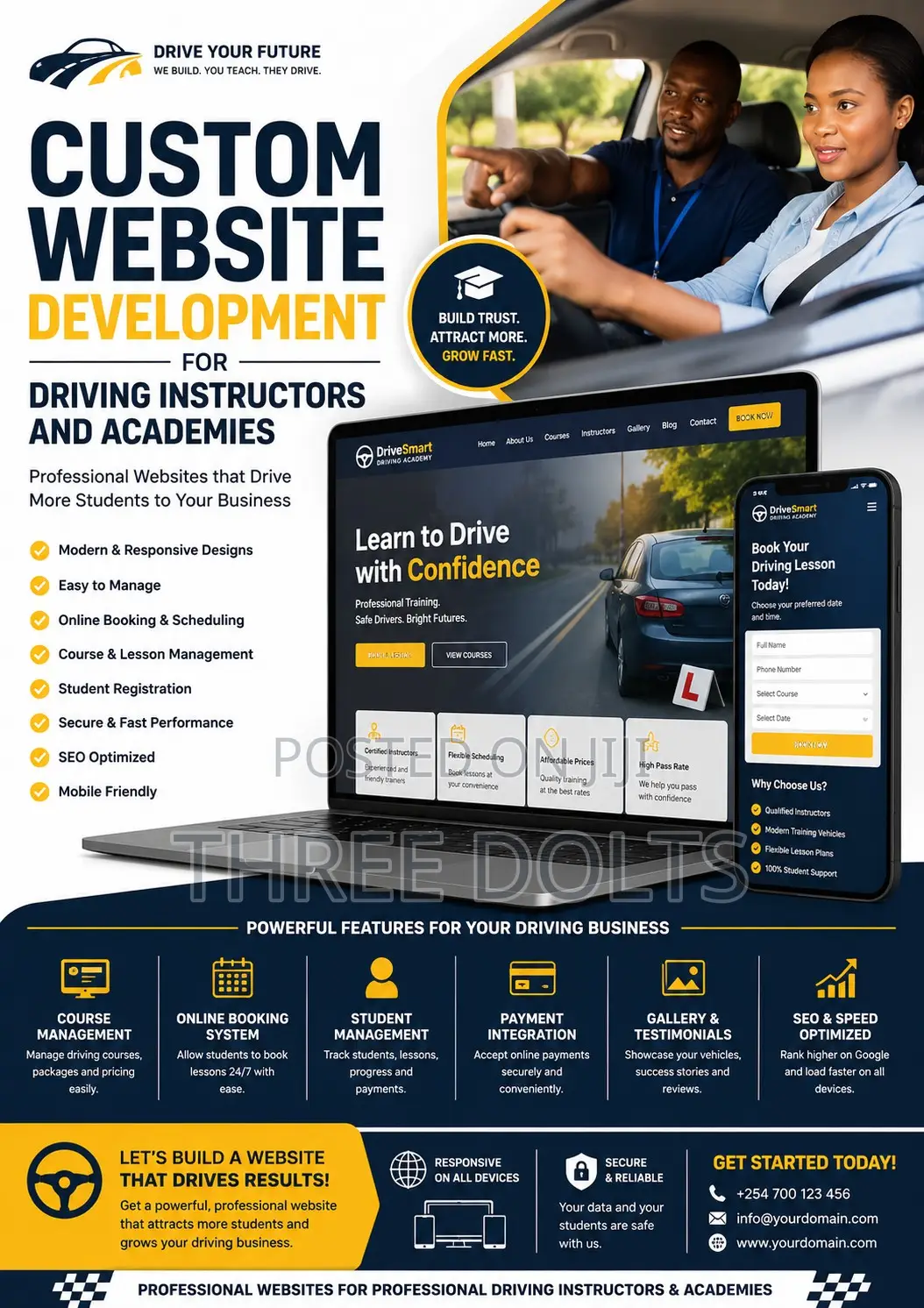 Custom Website Development for Driving Instructors and Academies