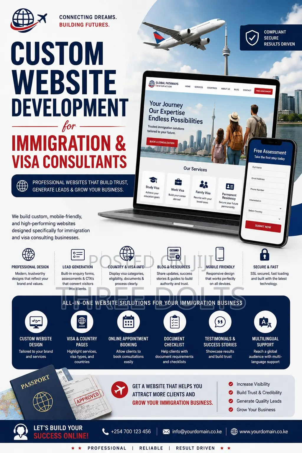 Custom Website Development for Immigration and Visa Consultants