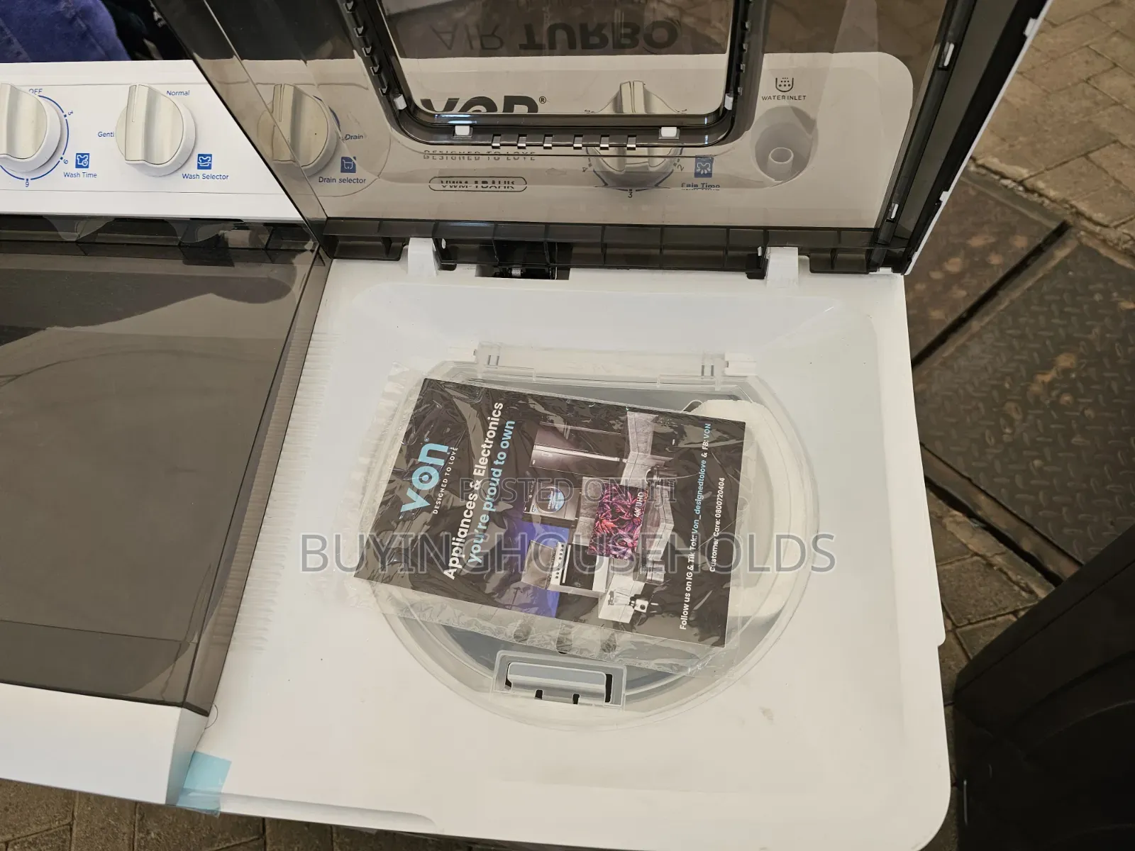Von 10kg Twin Tub Washing Machine New!