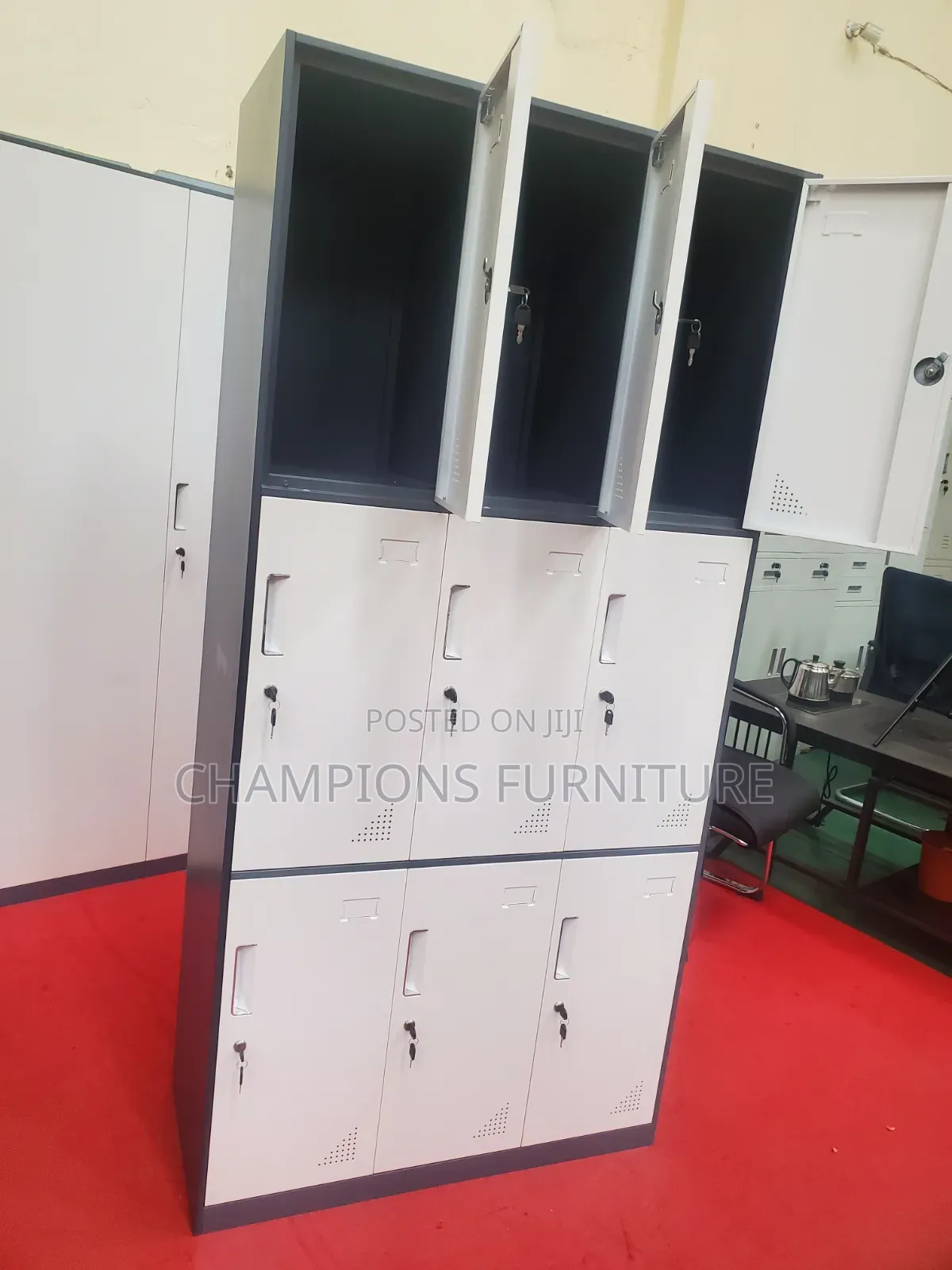 Nine Lockers Steel Cabinet