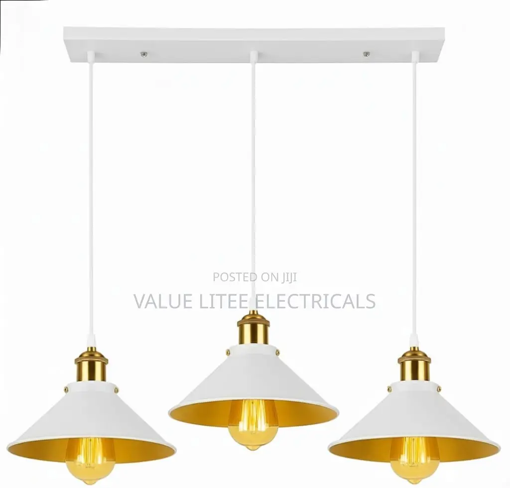 3 Pendant Chandelier White