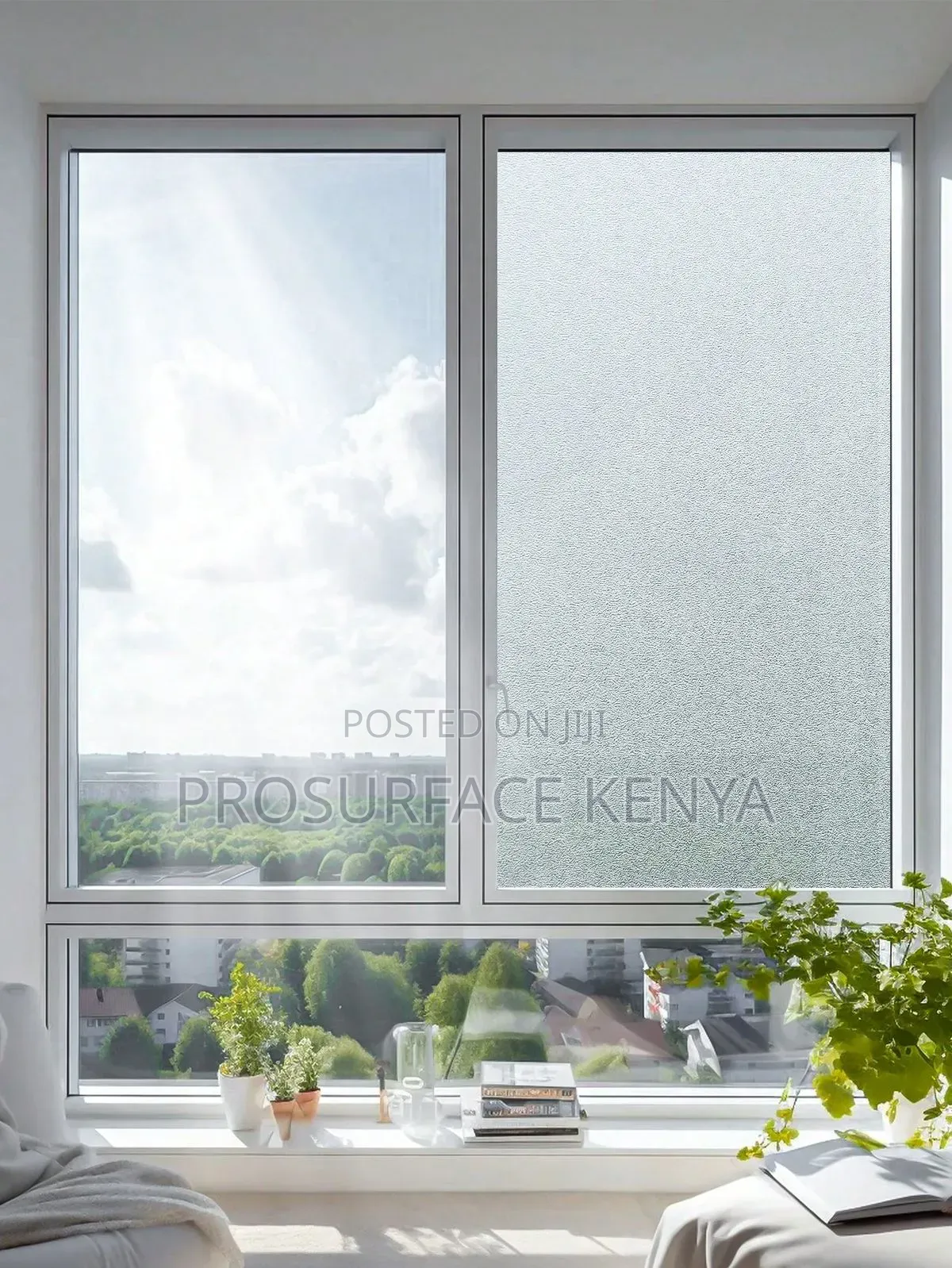 Premium Plain Frosted Window Film 1.2m Wide | KSh 600/M