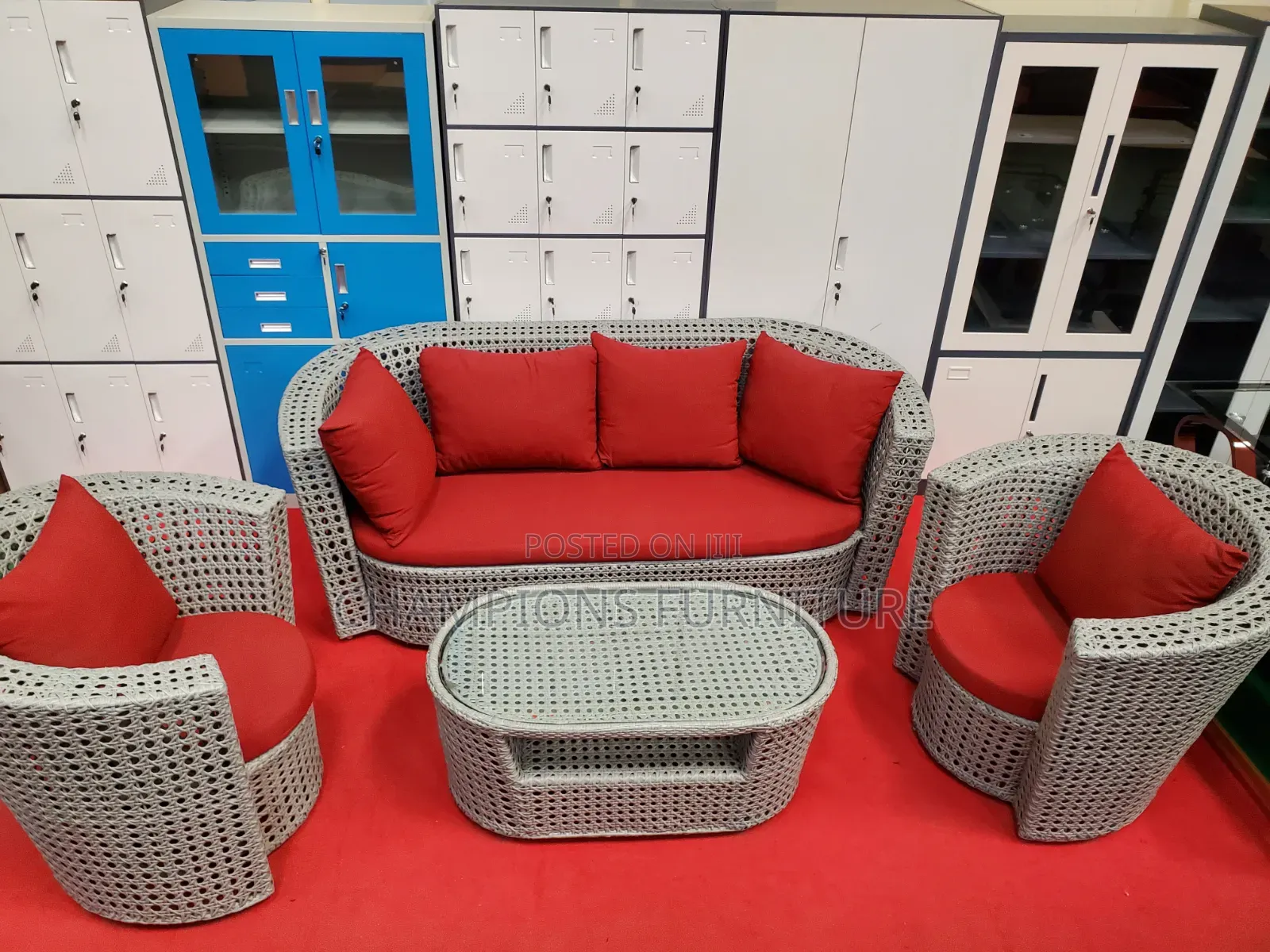 5 Seater Rattan Patio Sofa Set
