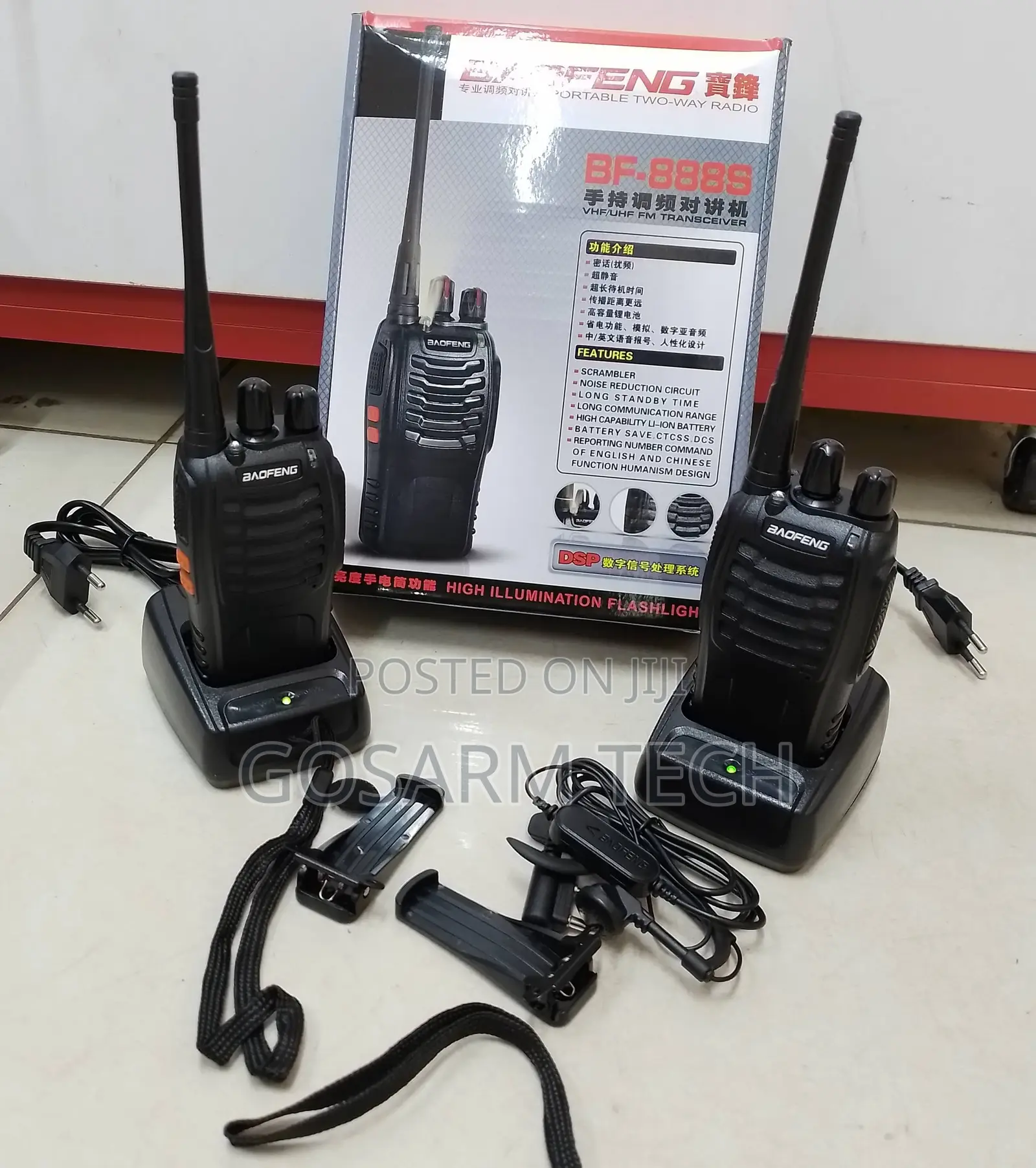 Baofeng Bf-888s Pair Walkie Talkies Long Range Radio Calls