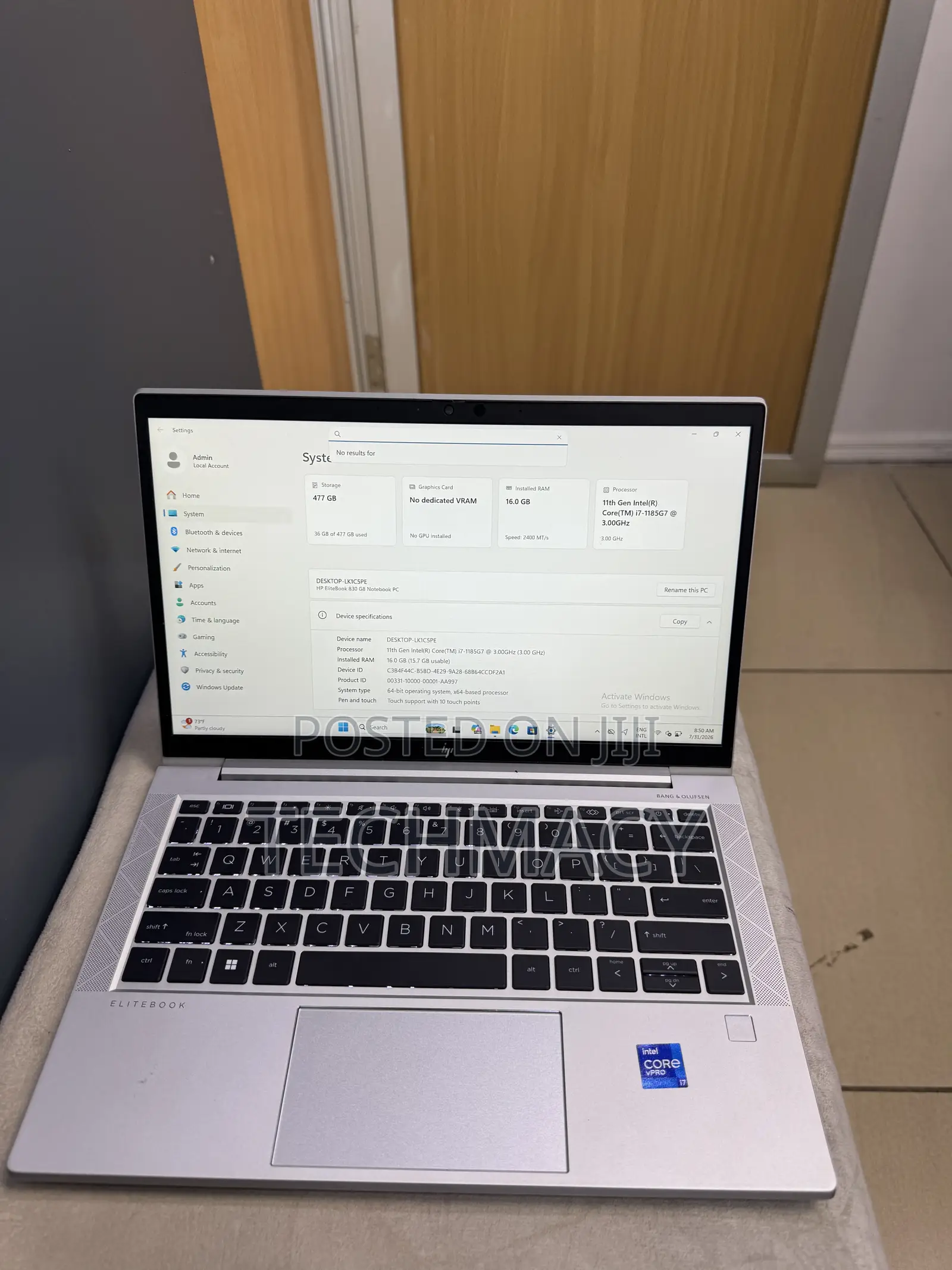 Laptop HP EliteBook 830 G8 16GB Intel Core i7 SSD 512GB