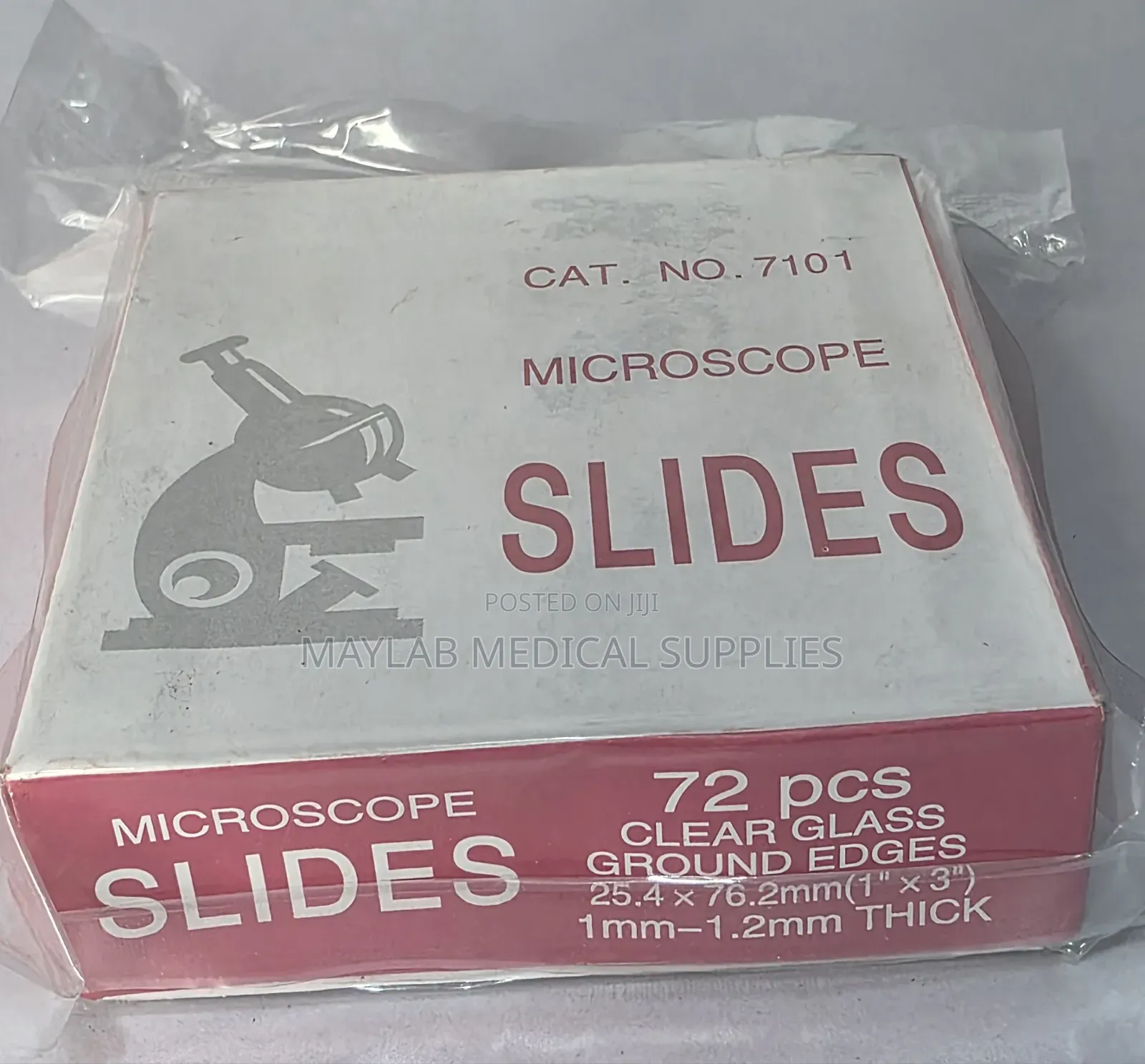 Microscope Slides Plain 72 PCS | Laboratory Glass Specimen Slides