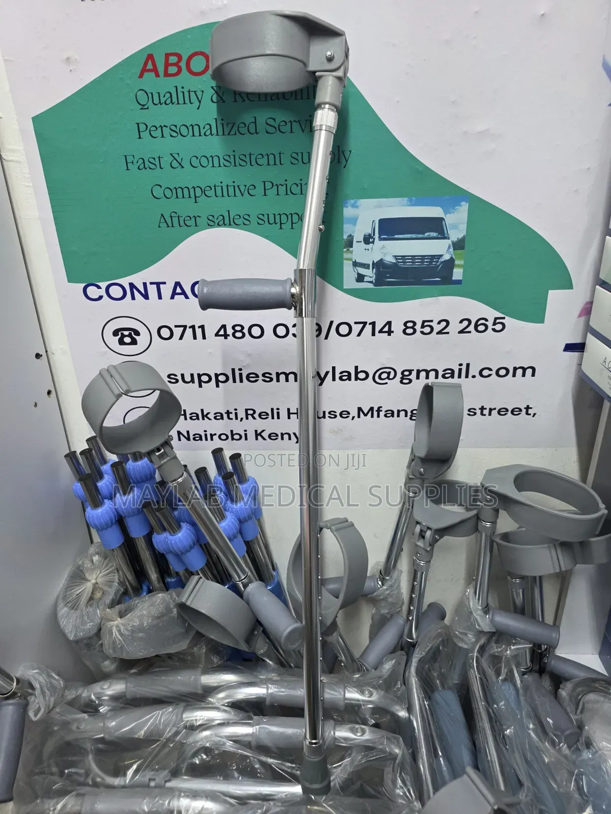 Elbow Crutches | Adjustable Forearm Orthopedic Walking Rehab Crutches