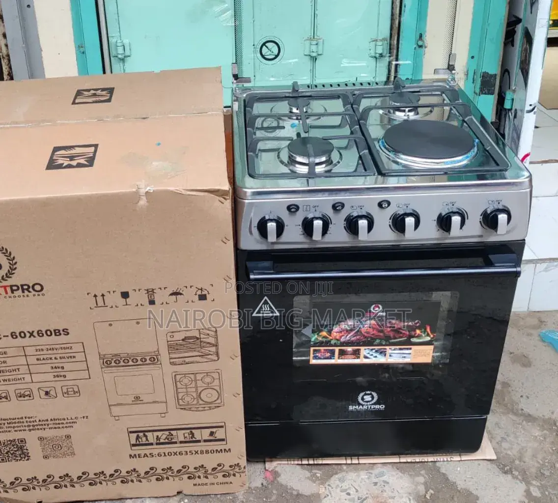 *Smartpro Standing Cooker 60X60 3+1 With Electric Oven