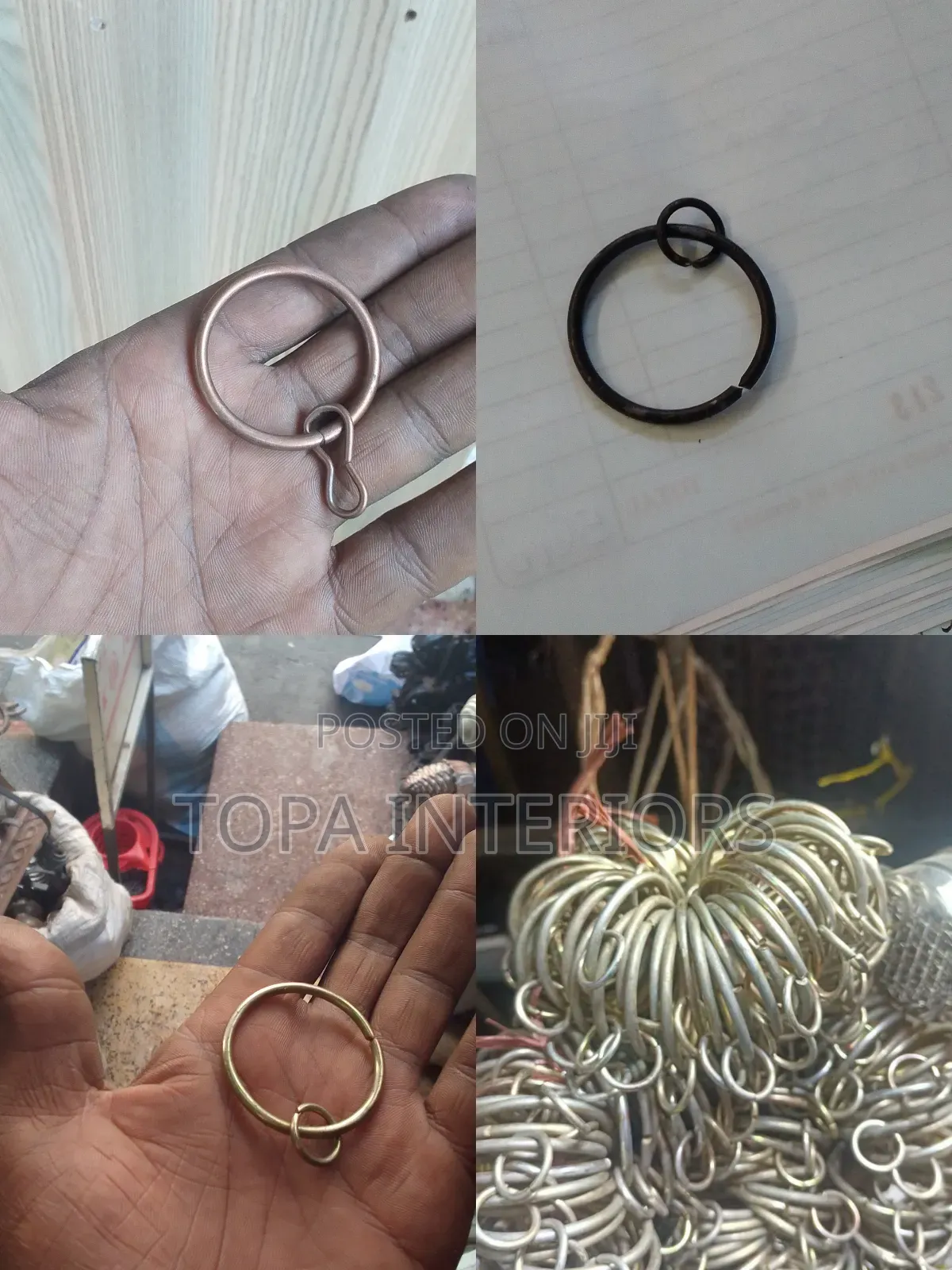 Black Curtain Rings for Hooks Curtains