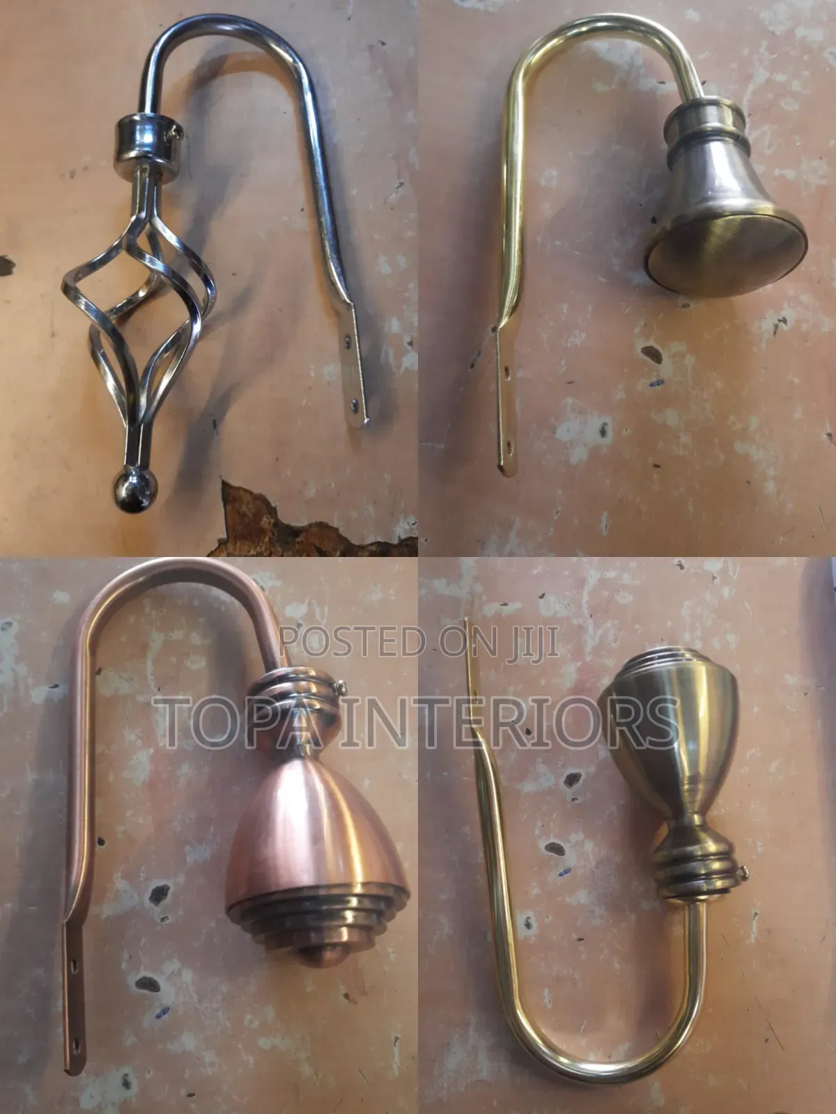 Elegant Metal Curtain Tieback Wall Brackets