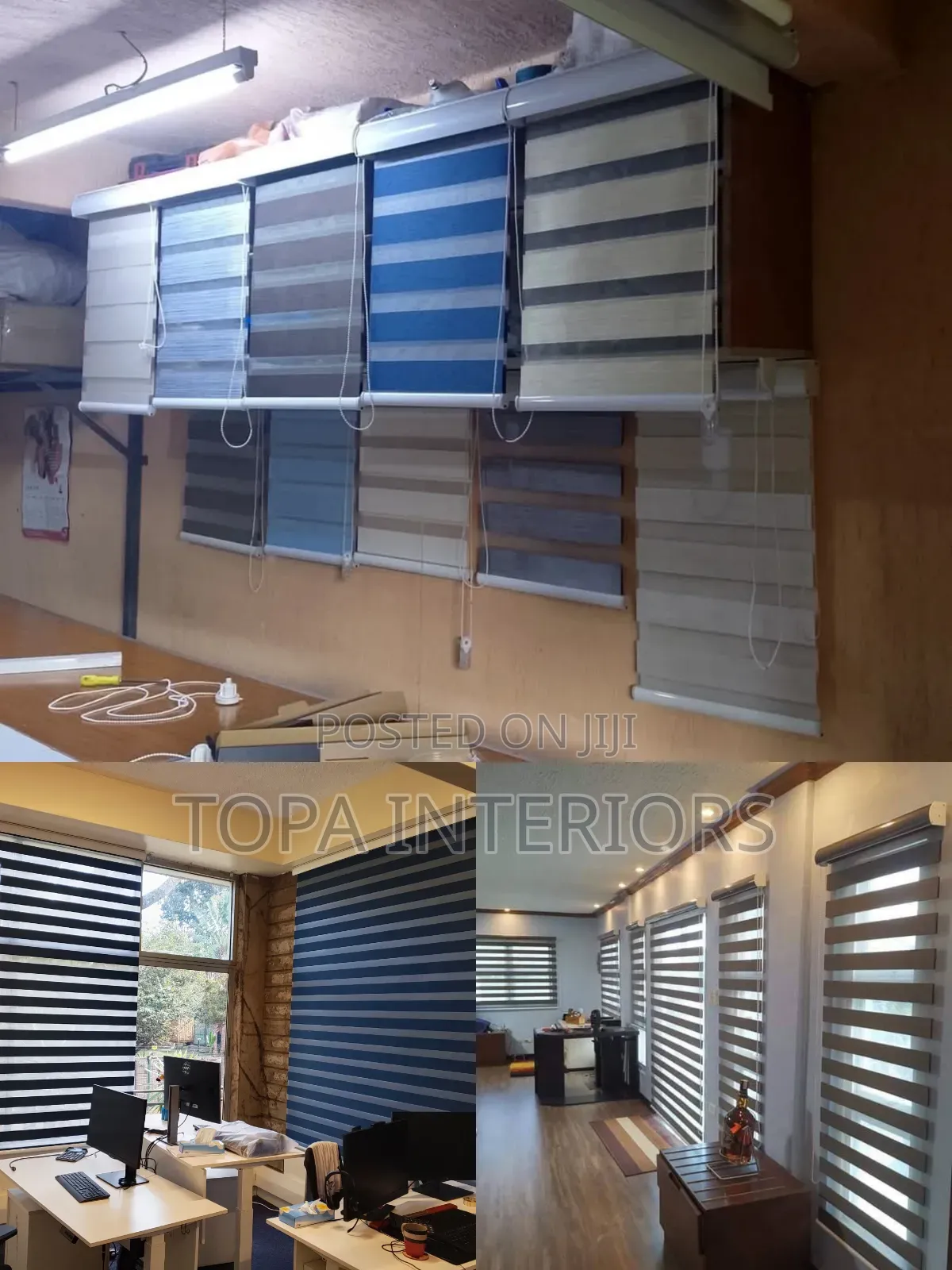 Modern Roller Window Blinds Horizontal Home and Office Roller Curtain
