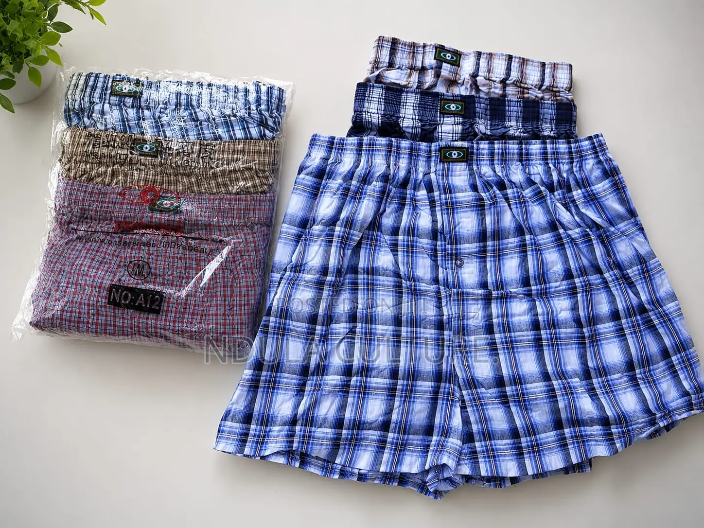 Checked Boxer Shorts (6 Pieces) at 416 Each