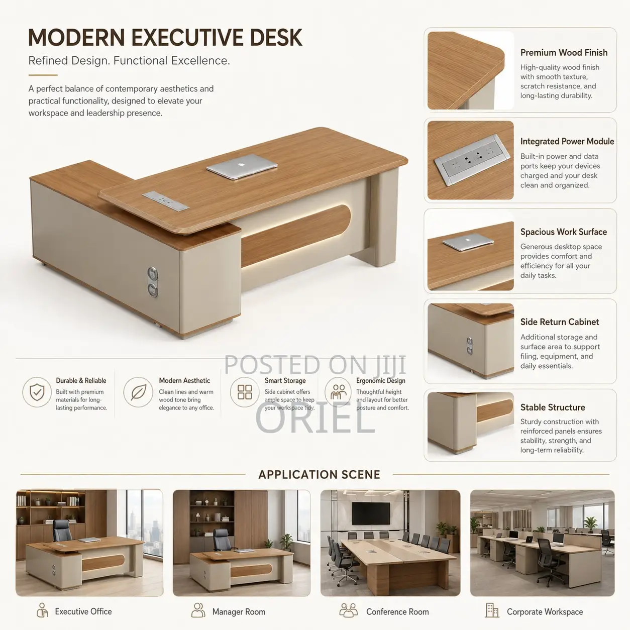 Office Desk : 2M Executive Office C.E.O Desk