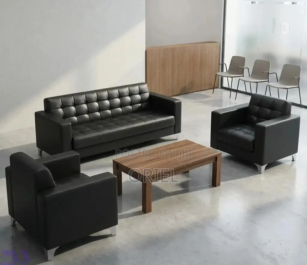 Office Sofa : 5-Seater Leather Executive Sofa