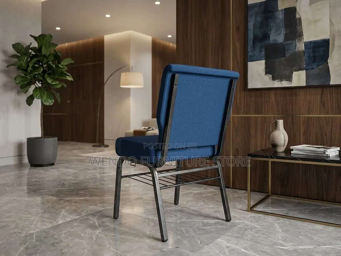 Office Chairs; Mid Backrest Blue Conference Cushion Seats