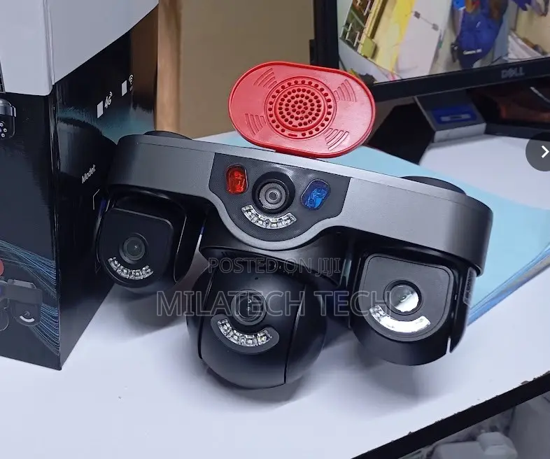 4G Solar Security Camera Triple Lens PTZ With SIM Card