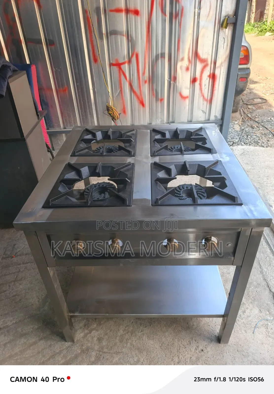 4 Burner Stainless Steel Commercial Cooker