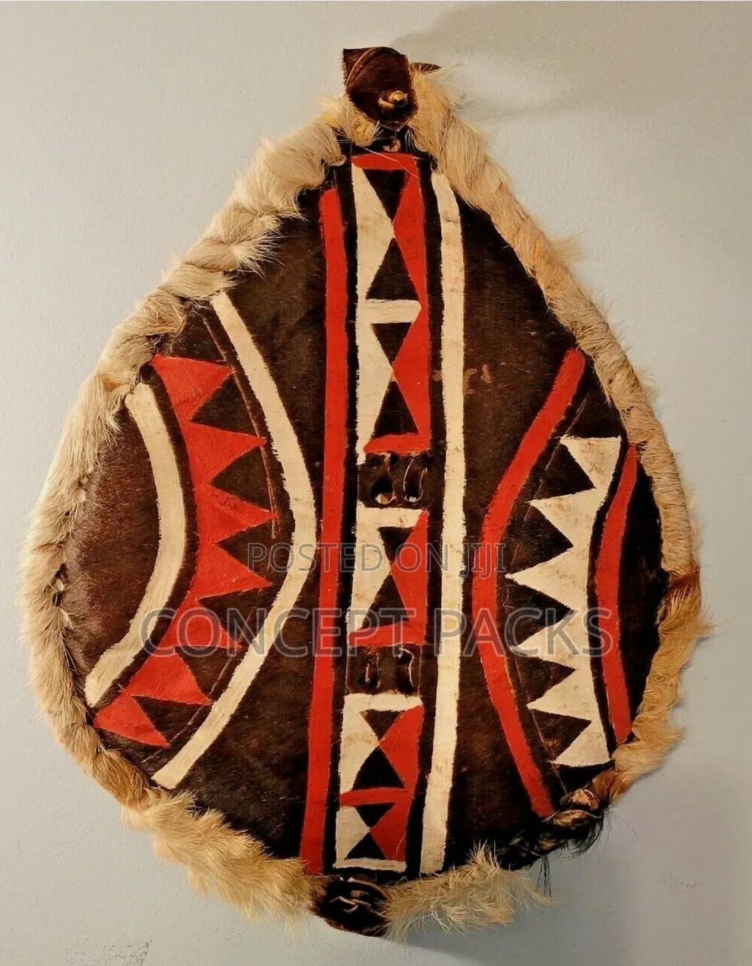 African Kenyan Maasai Warrior Shield Traditional Big Size.