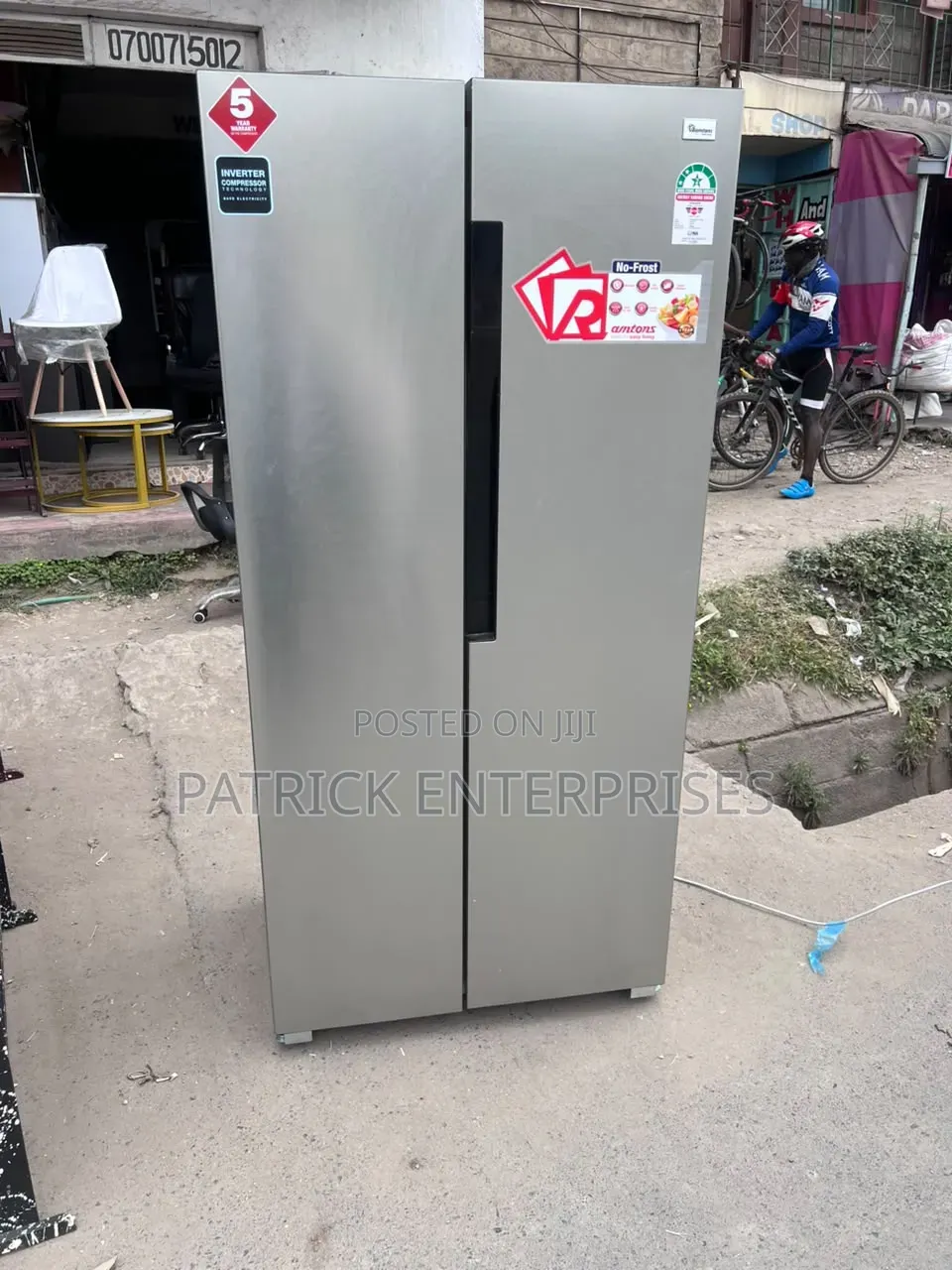 Rantoms 430-Liter Side by Side Refrigerator