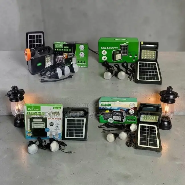 Sturdy Portable Home Solar Lighting System Kits With Led Bulbs