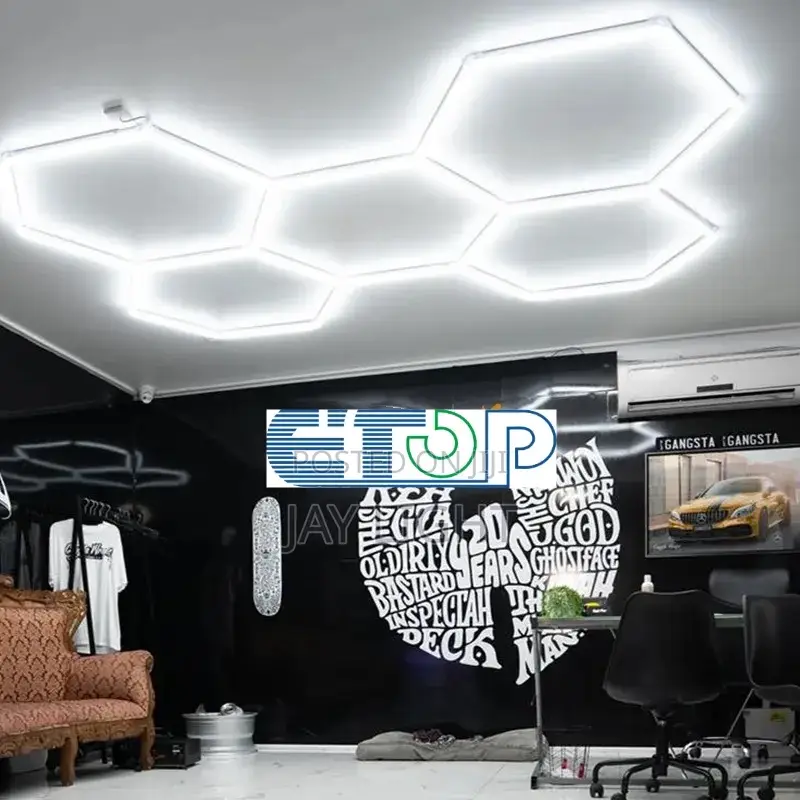 Hexagon Lighting Led Lights for Workshop Gym Detailing Shop