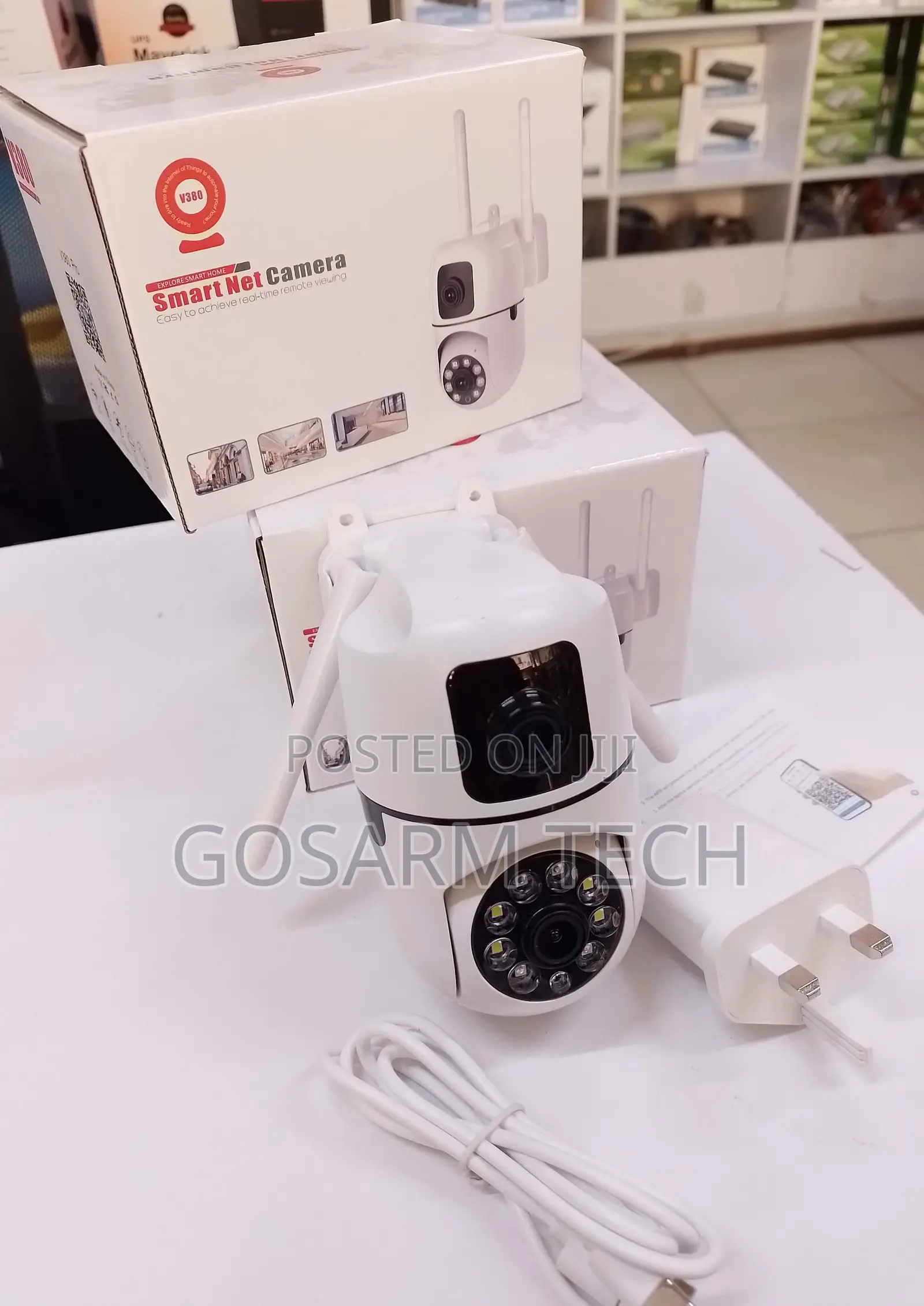 Wall Mountable V380 Wifi Dual Lens AC PTZ Camera