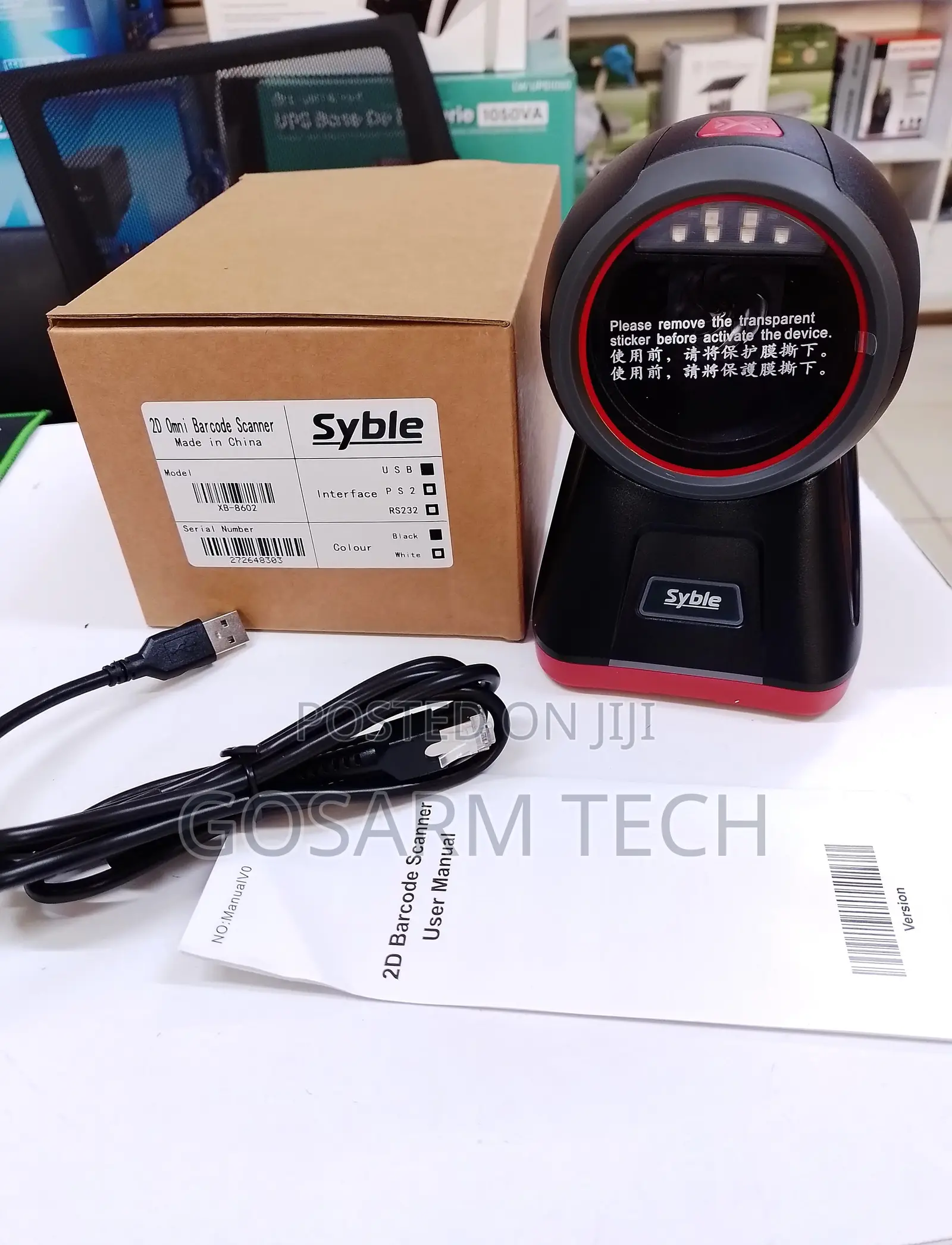High Quality Syble Xb-8602 2d Desktop Table Mount Scanner