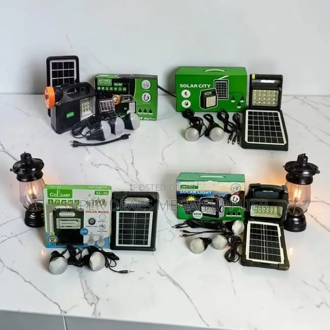 Travel-Friendly Portable Home Solar Lighting System Kits Led Bulbs