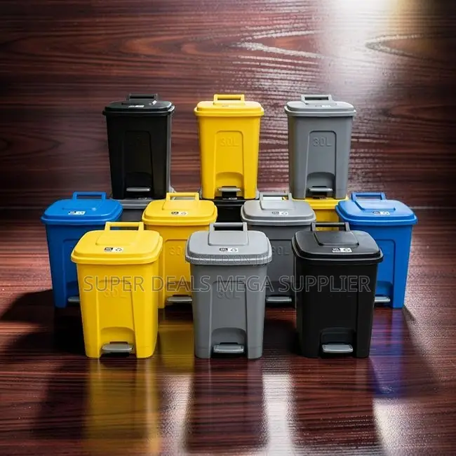 Factory Prices Office 30L Litres Step Pedal Dust Bin Trash Cans