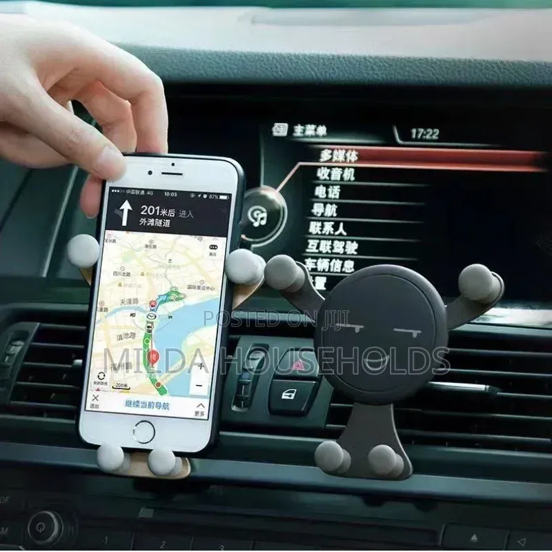 Gravity Car Phone Holder Air Vent Hook Mobile Phone Mount