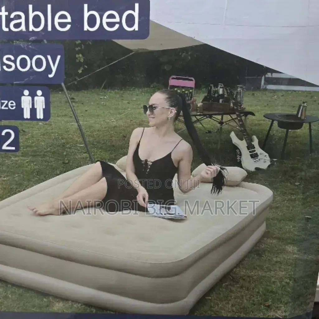 Inflatable 5 by 6 Bed Double Size