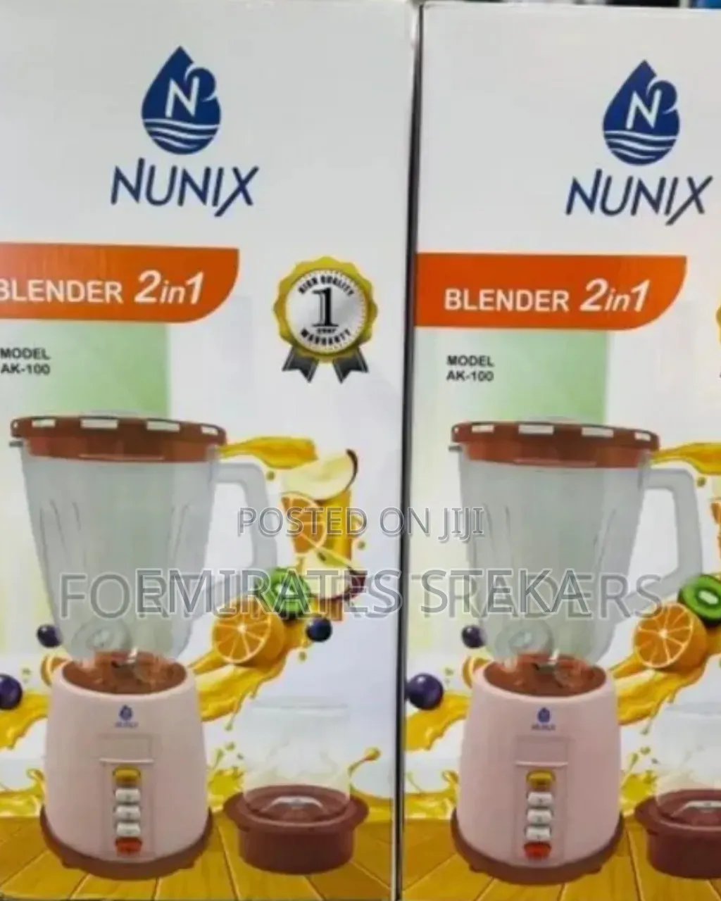 Nunix 2 in 1 Blender With Grinding Machine 1.5 LTRS Model AK-100