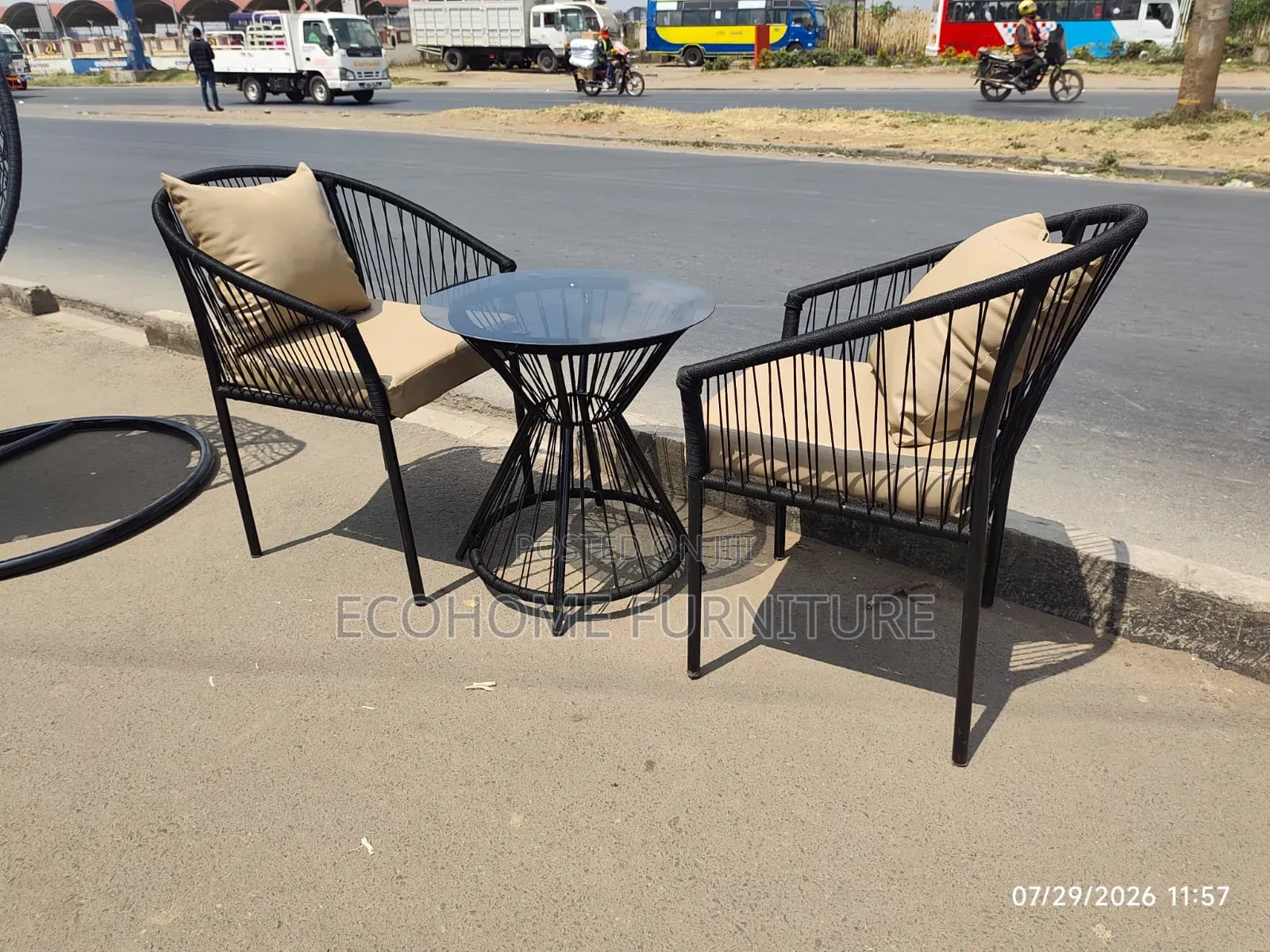 Modern Outdoor Bistro Set (2 Seater)