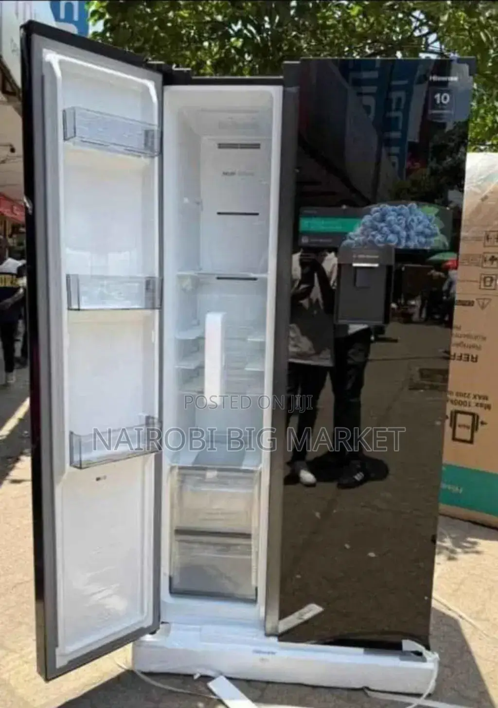 With Warranty Hisense Side by Side 541L Glass Door Fridge REF558 H/7