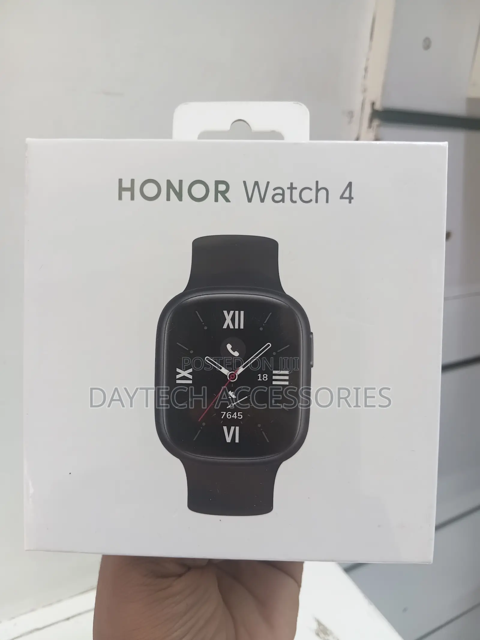 This Is an Honor Watch 4 in a Black Color Variant.