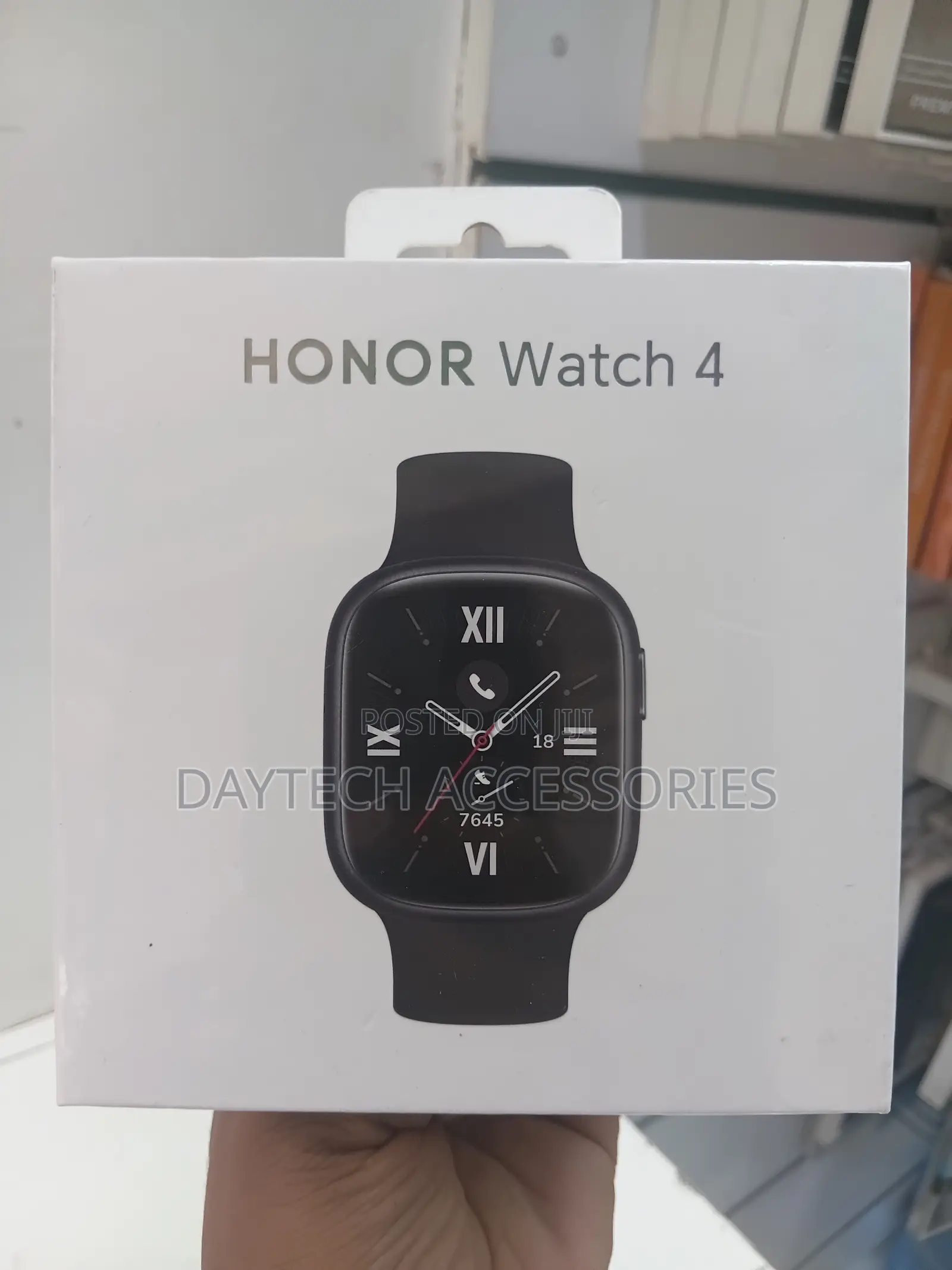 This Is an Honor Watch 4 in a Black Color Variant.